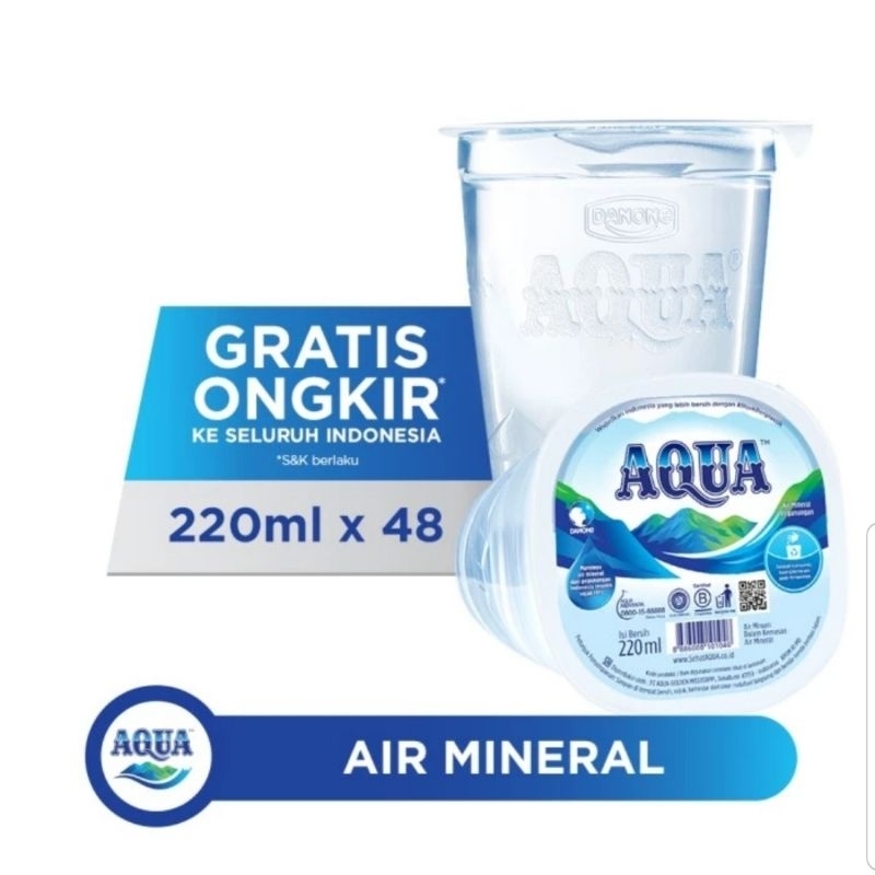 

AQUA Air Mineral 220ml x 48 cup (1 box)