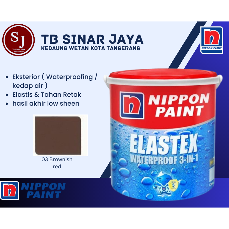 Cat Pelapis Kedap Air Nippon Paint Waterproofing 20kg - Brownish Red