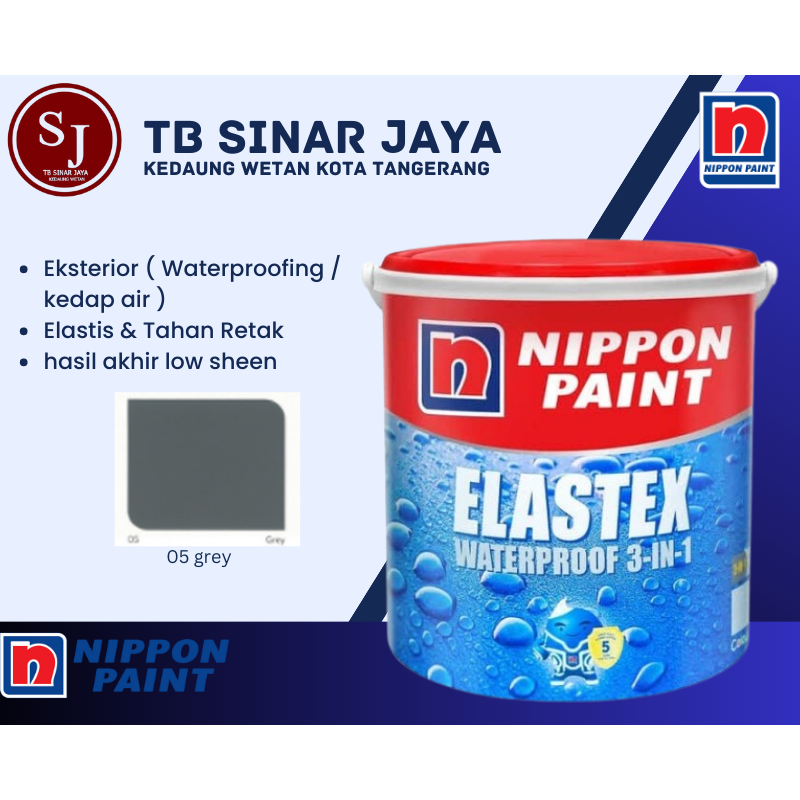 Cat Pelapis Kedap Air Nippon Paint Waterproofing 20kg - 05 Grey