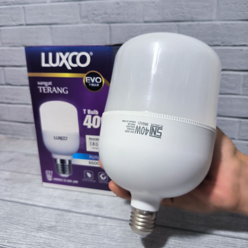 LAMPU LED T BULB LUXCO EVO 40W 40 WATT PUTIH GARANSI 1 TAHUN SNI BAGUS