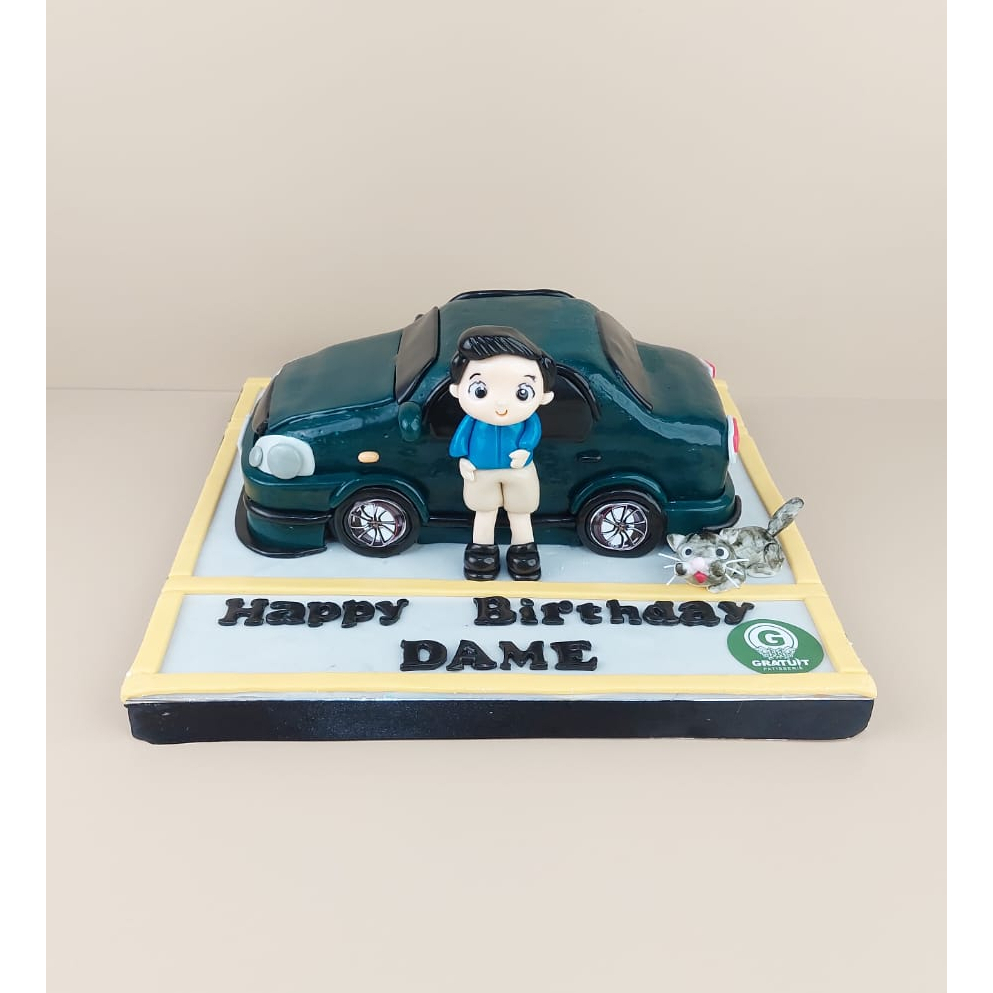 

CAK TEMA MOBIL 15X15CM / KUE ULANG TAHUN