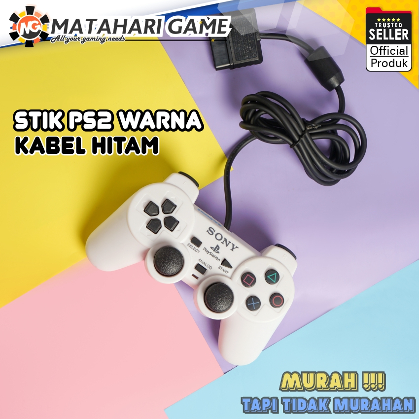 Stick Stik PS2 Playstation 2 Sony Warna Putih/ Getar