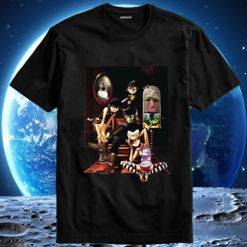 Baju Kaos Tshirt Pria Laki Cowok Unisex Band Gorillaz D-Sides G-Sides G Collection The Fall The Now 