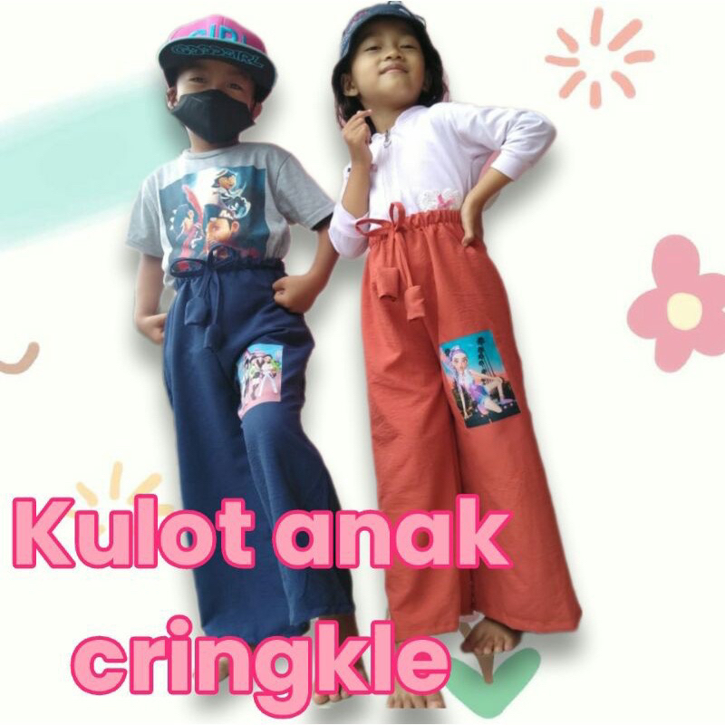 Celana Anak Crinkle Airflow  1-2 tahun / Kulot Anak Crinkle Premium