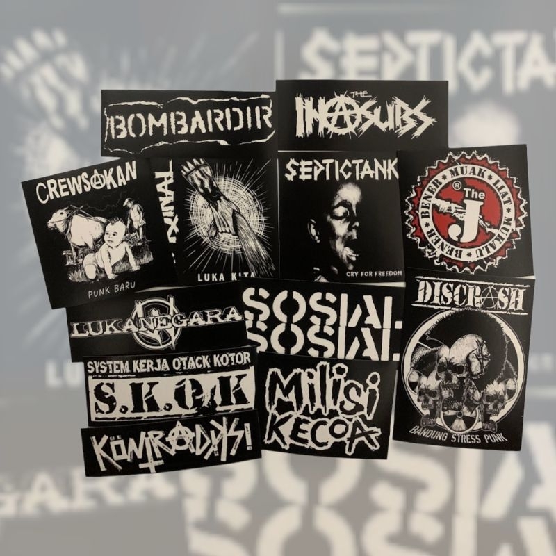 

Sticker Band Punk Indonesia (Inasubss, Marjinal, Romi The Jahat, Sosial Sosial, S.K.O.K, Kontradiksi, dll)
