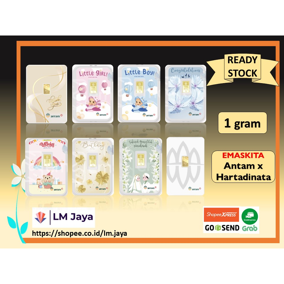 Logam Mulia Antam x Hartadinata 1 gram EmasKita 1 gram Antam 1 gram Hartadinata 1 gram Kado Wedding Thank You Premium Prince Princess Birthday Idul Fitri Lebaran Gift Series Gift Series 1 gram