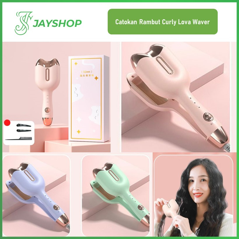 Catokan Lova Waver Wanita Catokan Keriting Rambut Model Korea Lucu