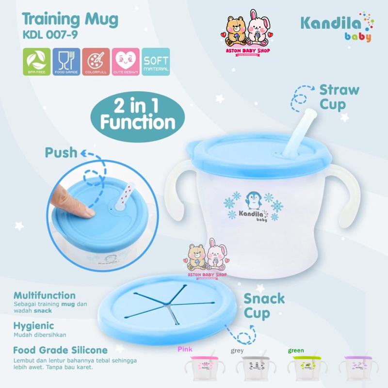 Kandila Baby Training Mug &amp; Snack Cup KDL007-9 Gelas Mpasi Bayi