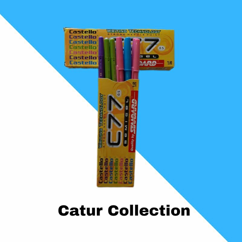 

pen Castello C77 Hitam Bolpen Pulpen Standard (Isi 12 pcs)