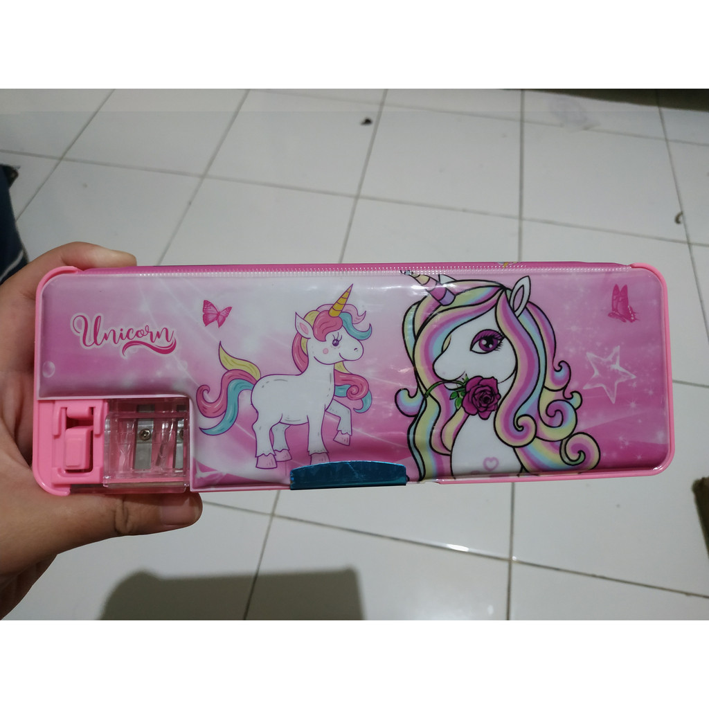 

(168-32) Kotak Pensil Magnet 2 Sisi / Magnet pencil case / Tempat alat tulis