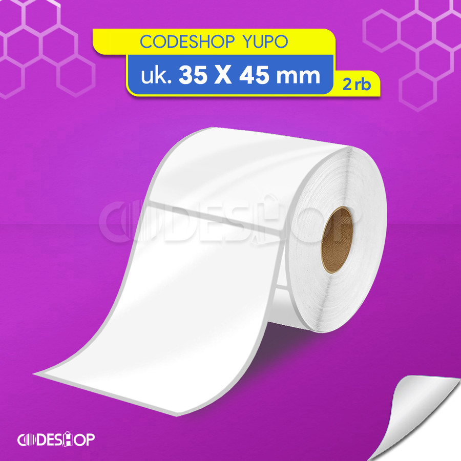 

LABEL PLASTIK ANTI AIR YUPO GLOSSY UK 35 X 45 1 LINE