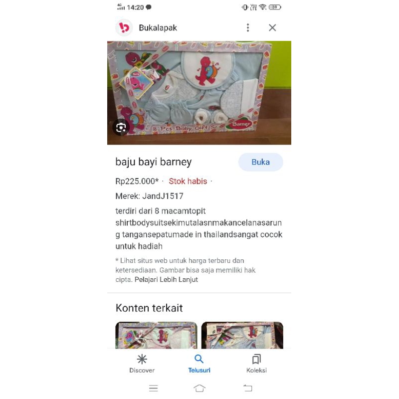 CUCI GUDANG GIFT SET TERMURAH BRAND BARNEY DEFECT