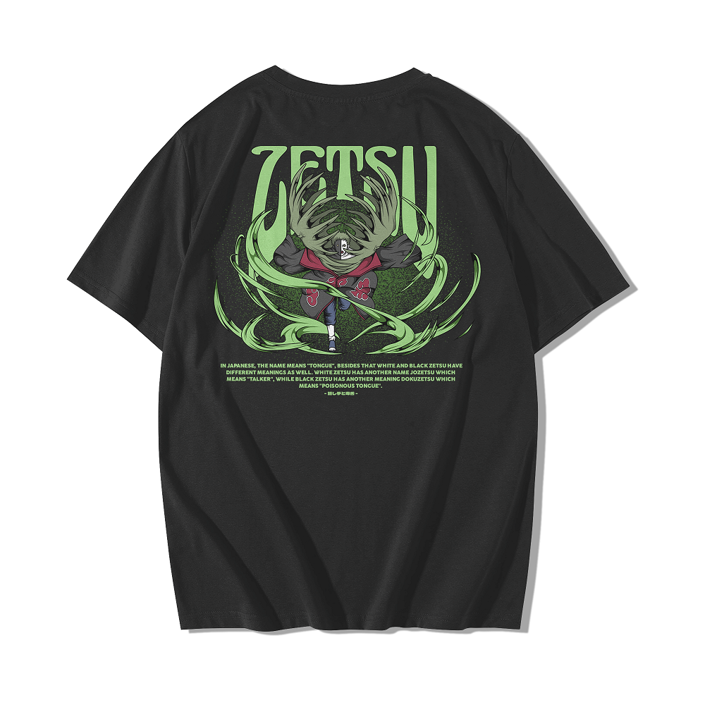 Kaos Skala Remaja Dan Dewasa Unisex Pria wanita Desain ANIME NARUTO ZETSU [SKL-ZETSU]
