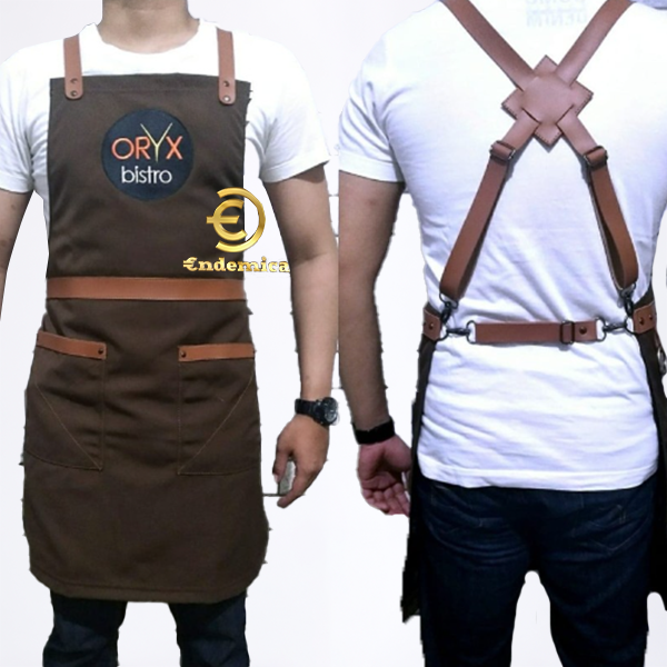 full apron kanvas pvc waterproof &amp; synthetic leather path strep