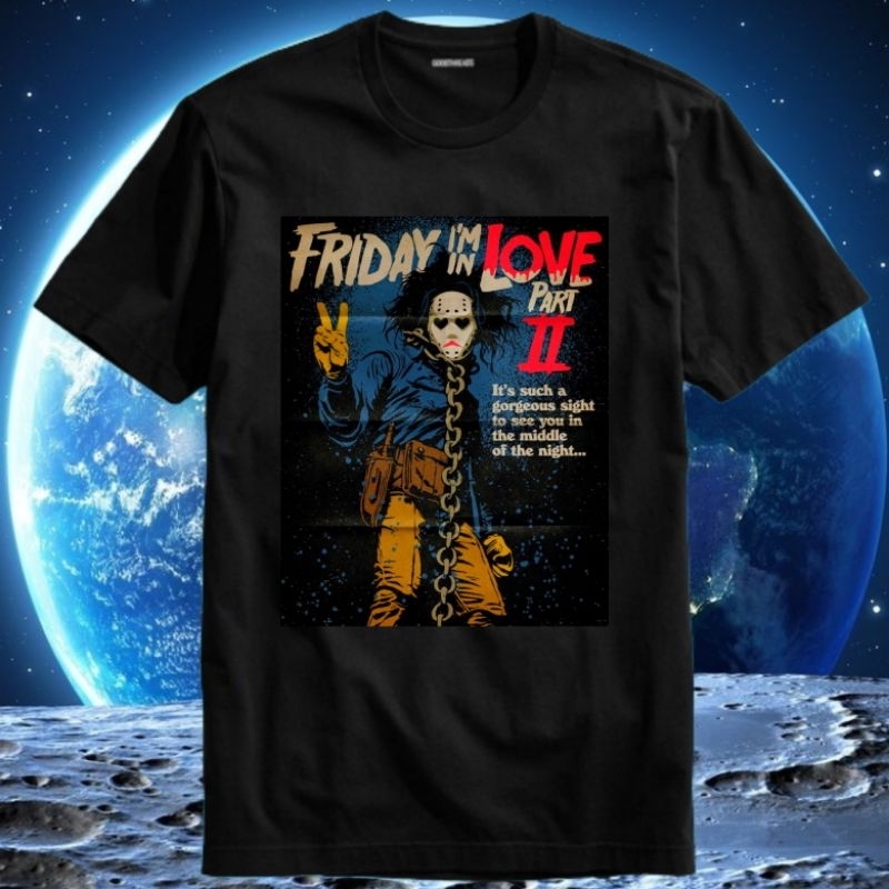 Baju Kaos Tshirt Pria Laki Cowok Cewek Unisex Band The Cure Friday I'm In Love Trilogy Paris Entreat