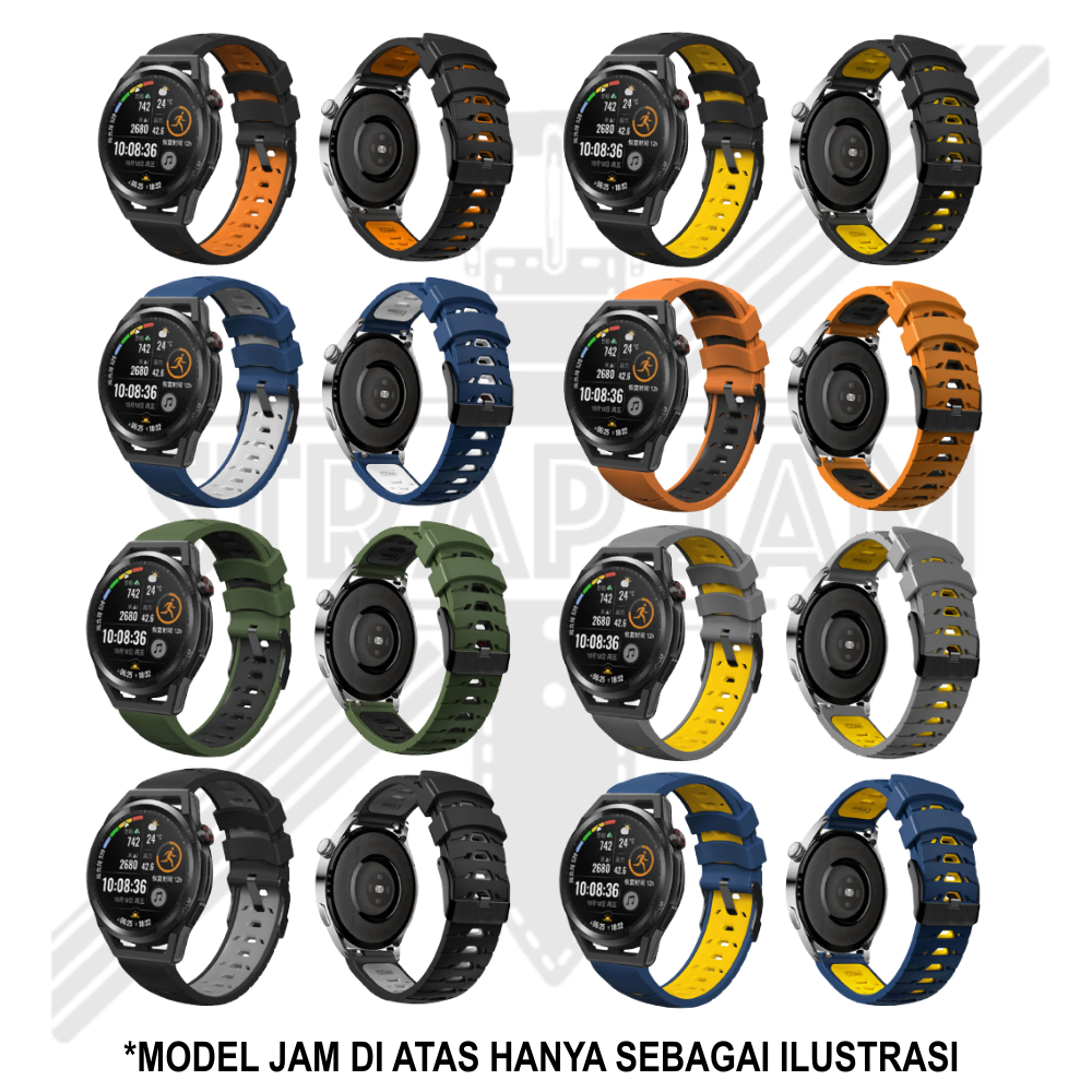 GTO 20mm Strap Aukey SW-1 SW1 501643 - Tali Jam Tangan Rubber Silikon Sporty