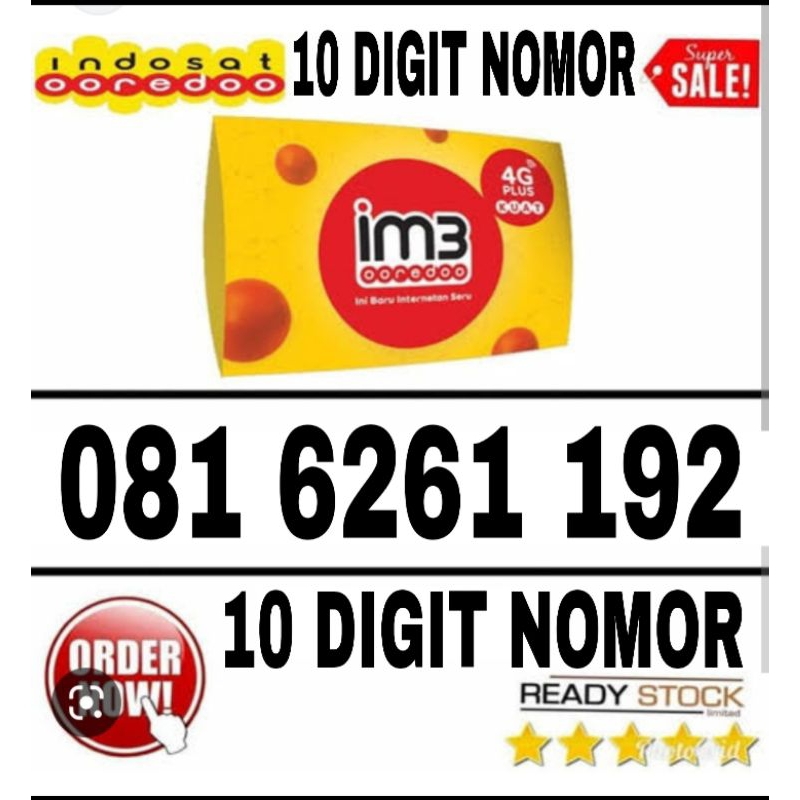 nomor cantik langka XL 10 digit 4g LTE &amp; IM3 10 digit  kartu prabayar limited edition