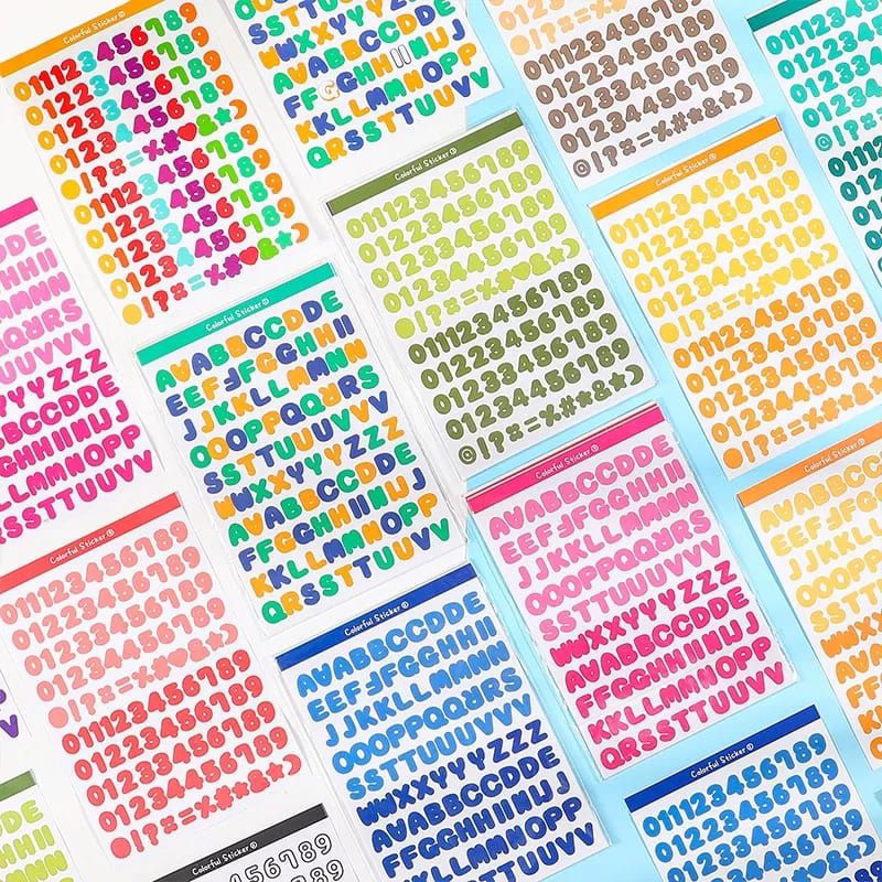 

TOKOUNIKMEDAN colorful stiker ID huruf dan angka