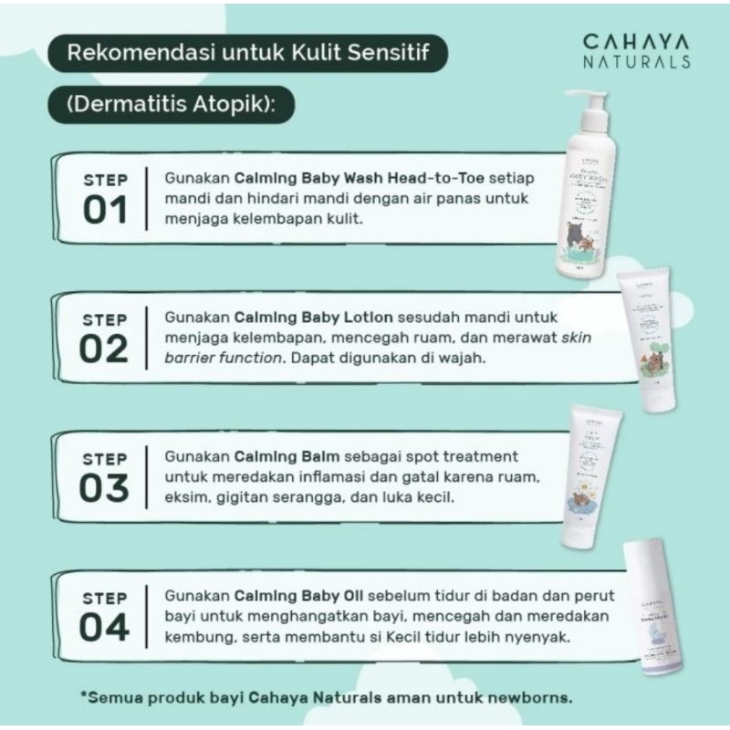 Cahaya Naturals Calming Baby Lotion (Sensitive Skin) - Lotion Bayi &amp; Anak