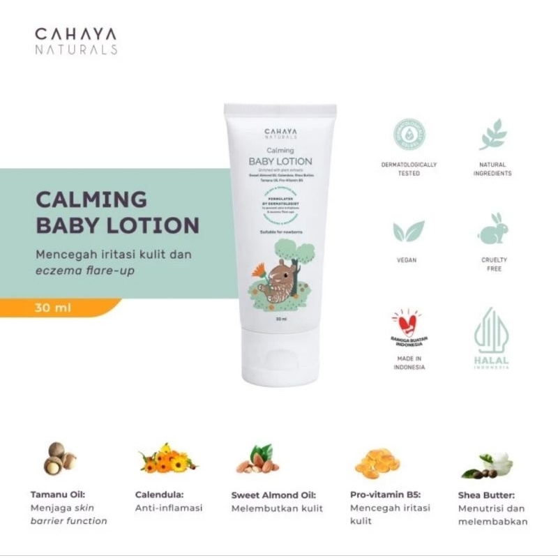 Cahaya Naturals Calming Baby Lotion (Sensitive Skin) - Lotion Bayi &amp; Anak