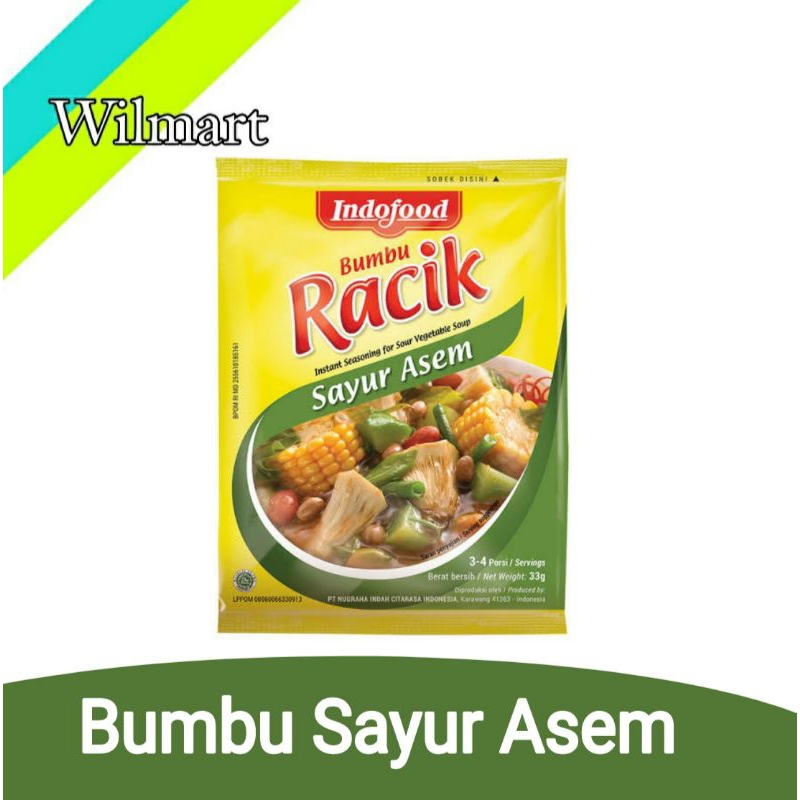 

Indofood bumbu racik sayur asem 33gr