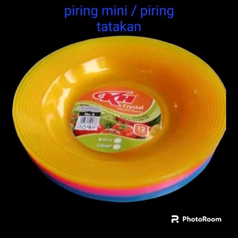 1 lusin / 12 pcs Piring Plastik Kecil / Piring Plastik Tatakan Kopi / Tatakan gelas