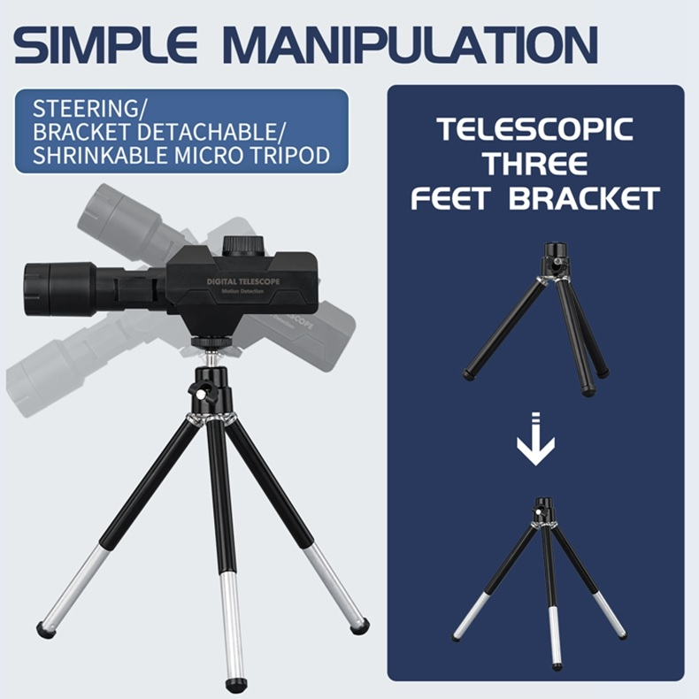 Digital Telescope 70X WiFi - Teleskop Monokuler Zoom 70x FREE TRIPOD - Terkoneksi ke Smartphone via APP