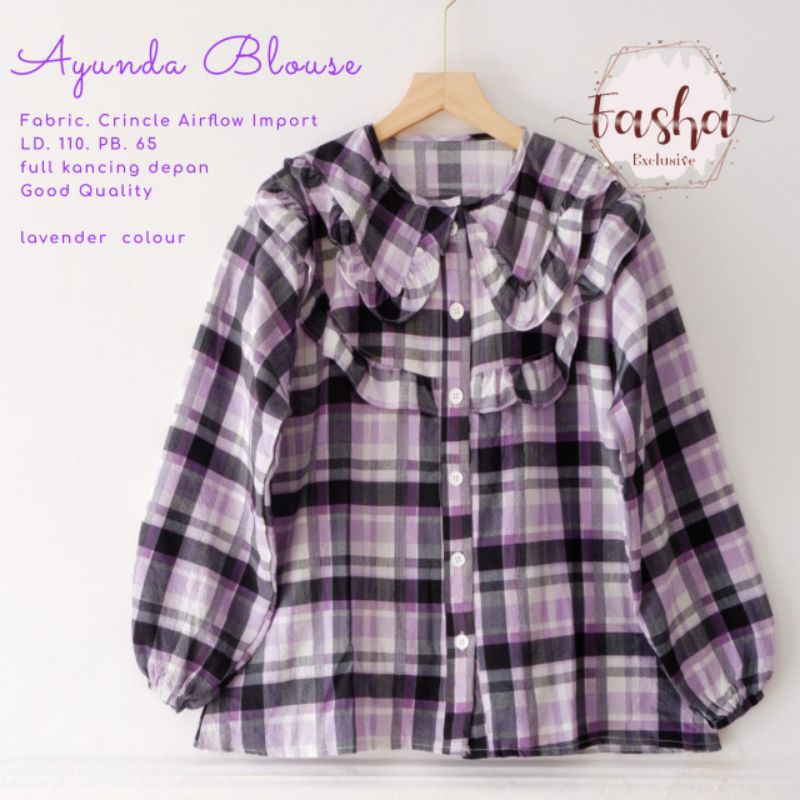 (NEW)ATASAN BLOUSE WANITA OOTD/AYUNDA BY FASHA