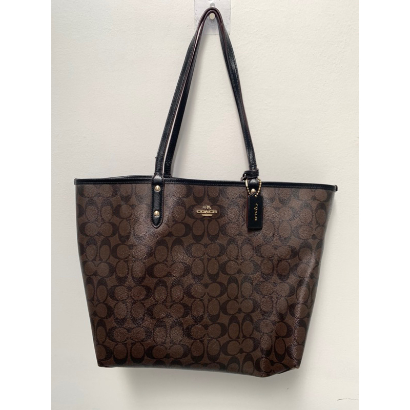 preloved coach reversible totebag original