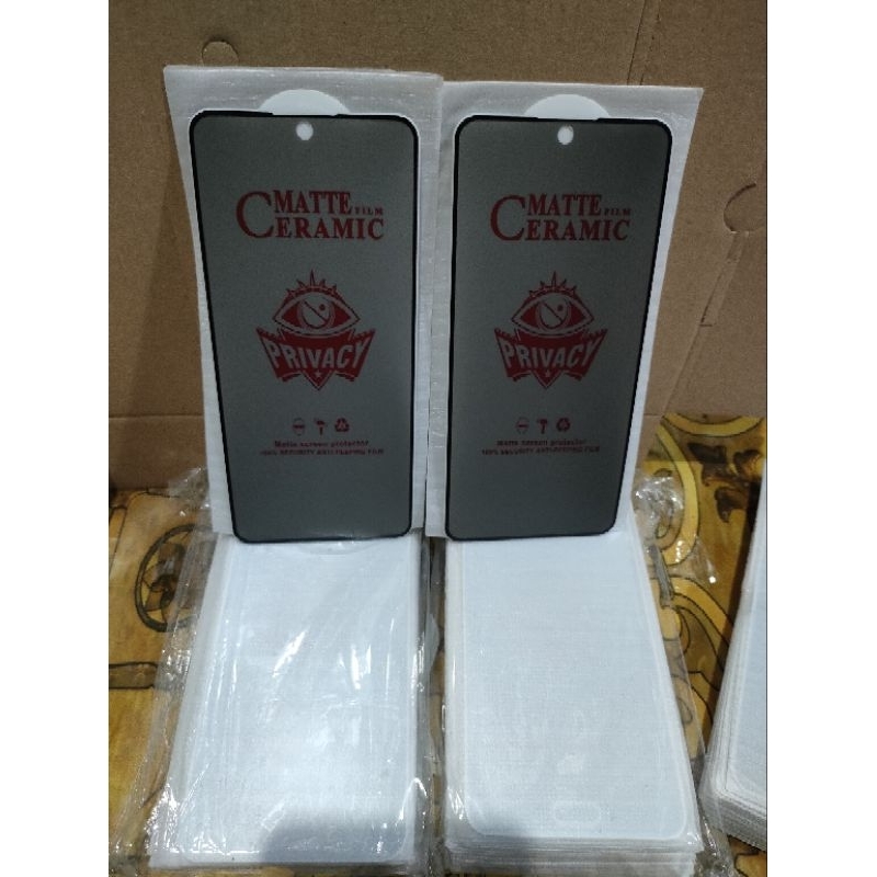 TG Tempered Glass Ceramic Spy Xiaomi Redmi Note 12 4G Redmi Note 12 Pro Redmi Note 12 5G Anti Gores Matte Privacy