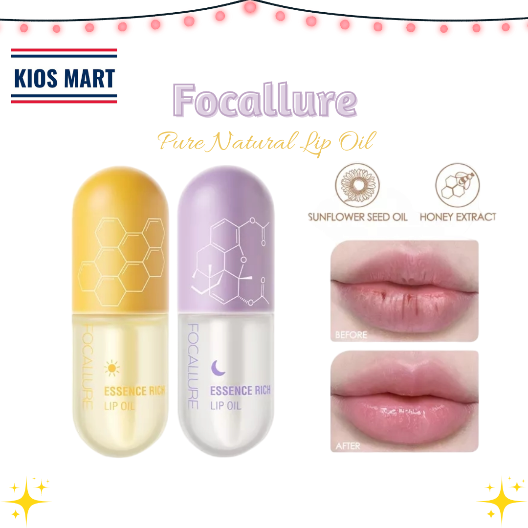 Focallure Pure Natural Lip Oil Moisturized Repaired Day &amp; Night