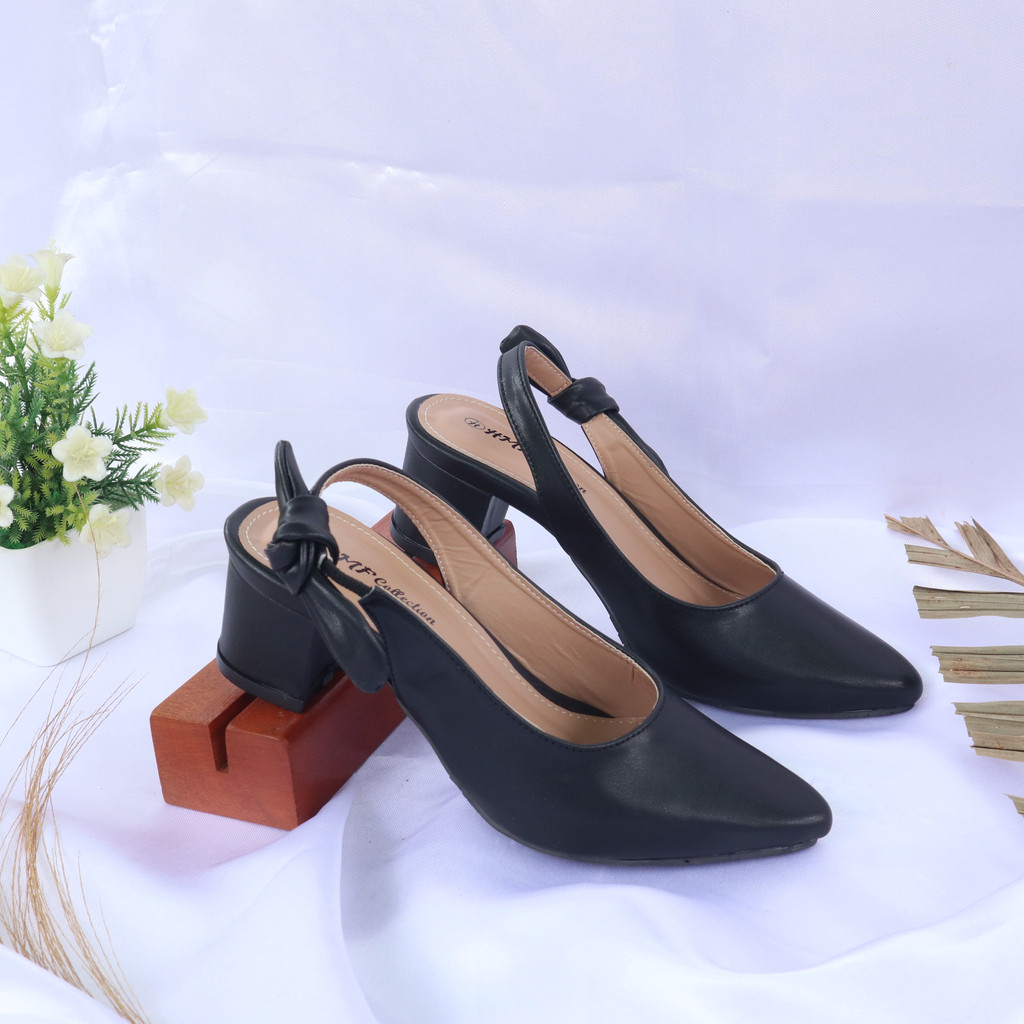 HMF Gewy Sepatu Heels Mules Wanita NB05