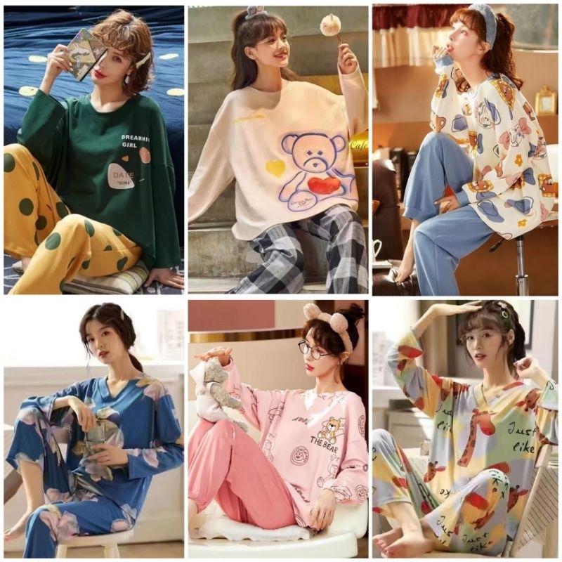 Baju Tidur Wanita Import/Piyama Wanita import Setelan PP