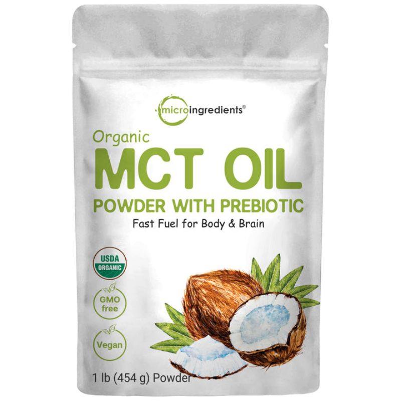 Organic Prebiotic MCT Oil Powder, Original Microingredients 102 Grams