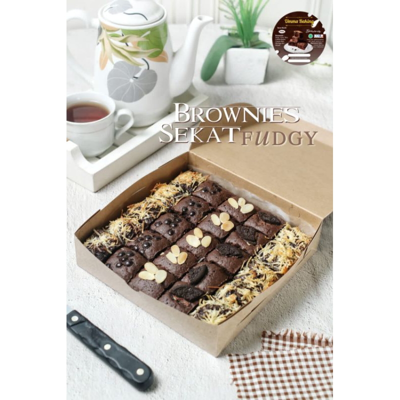 

BROWNIES FUDGY / BROWNIES SEKAT / BROWNIES PANGGANG 20x20cm