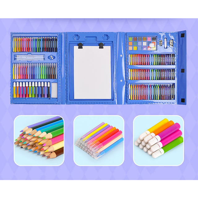 Crayon Anak Pengasah 208 Pcs Set Alat Menggambar Melukis Anak Anak Crayon Cat Air Pensil