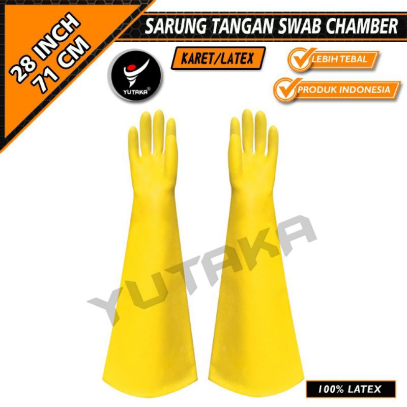 SARUNG TANGAN KARET YUTAKA sandblasting 28 kuning