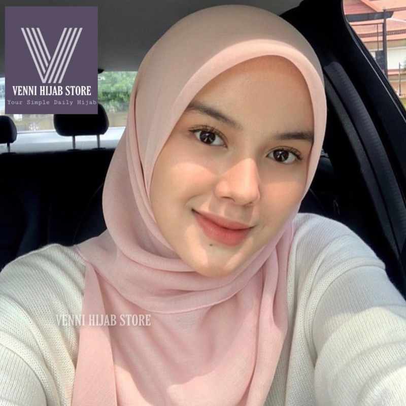 (VJ) SEGIEMPAT HIJAB TEPI JAHIT VOAL MIRACLE ORIGINAL UMAMA SCARF