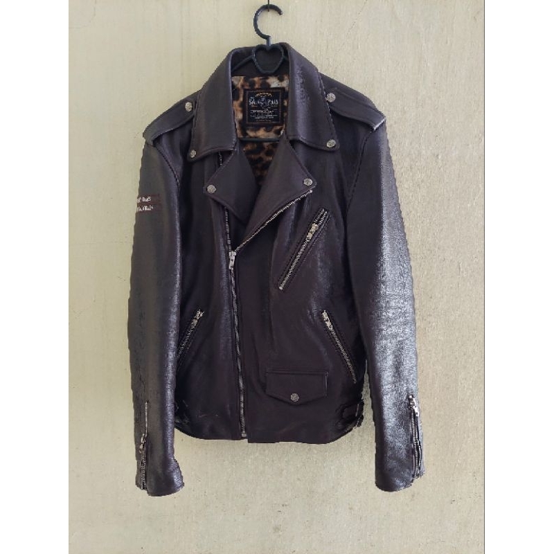 jacket kulit asli leather Saint Pain jacket model ramones schott