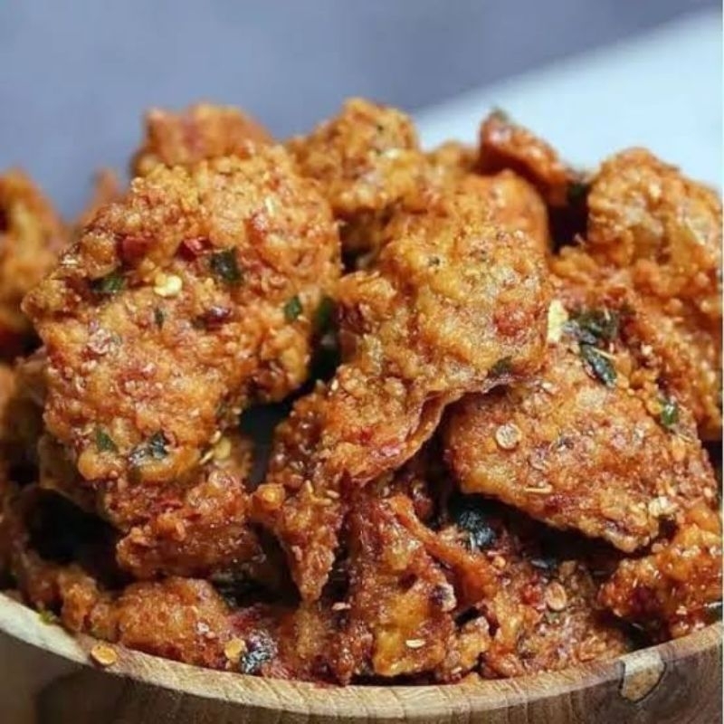 

Kulit Ayam Crispy Pedas Daun Jeruk