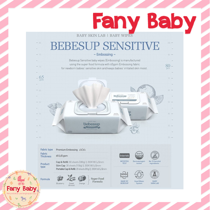 BEBESUP BABY WIPES SENSITIVE 36 SHEET