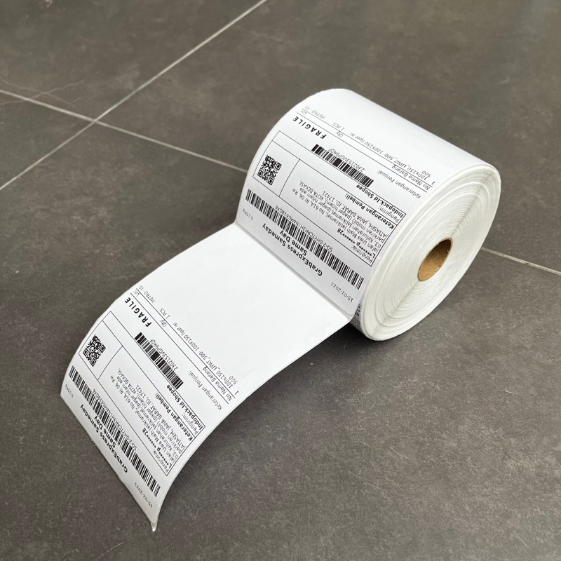 

LABEL STICKER THERMAL 100 X 150 BARCODE 100X150 UKURAN A6