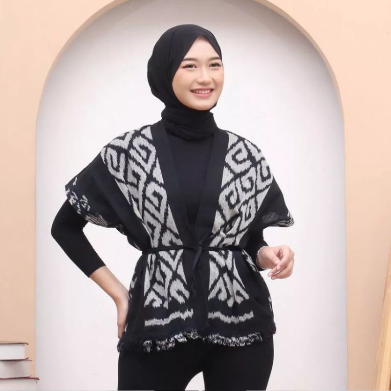 [Ready Stok] Outer Amanda tenun ikat