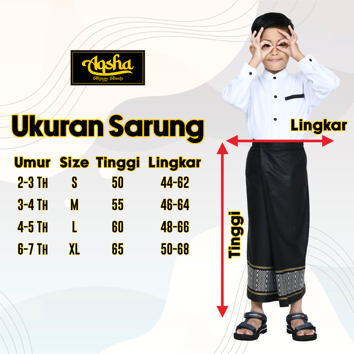 Sarung Anak Instan Praktis Motif Tenun Dobby Usia 2 Tahun - 7 Tahun