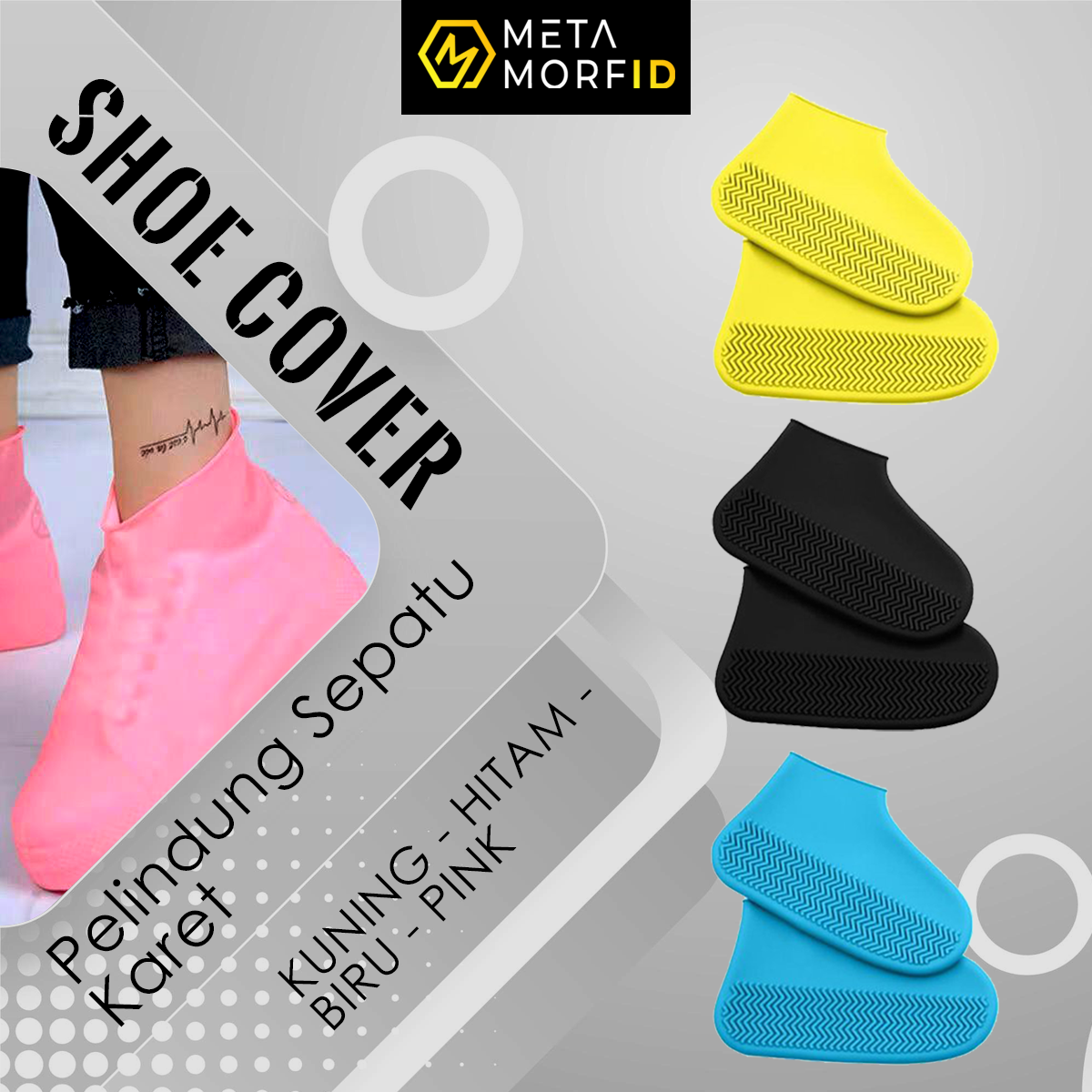 Metamorfid Pelindung Sepatu Anti Air / Cover Sepatu Latex