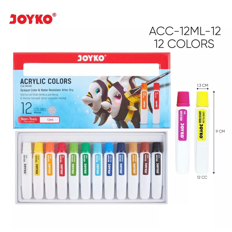 

Cat Akrilik Acrylic Color Joyko ACC-12ML-12