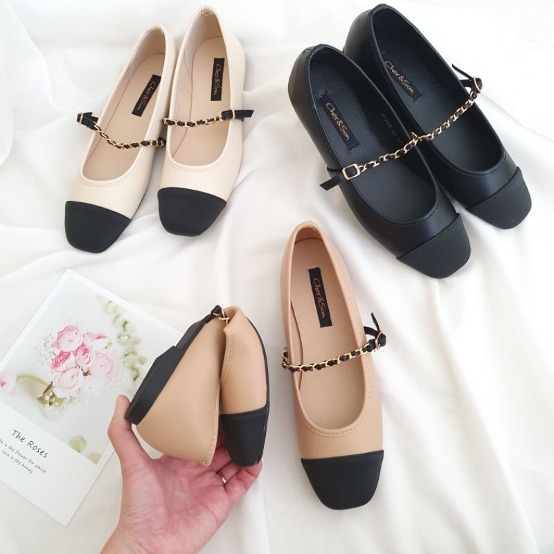 Cher&Son JOLISA Flat | Sepatu Flat Empuk | Sepatu Flat Kerja | Sepatu Kantor | Sepatu Wanita Flat