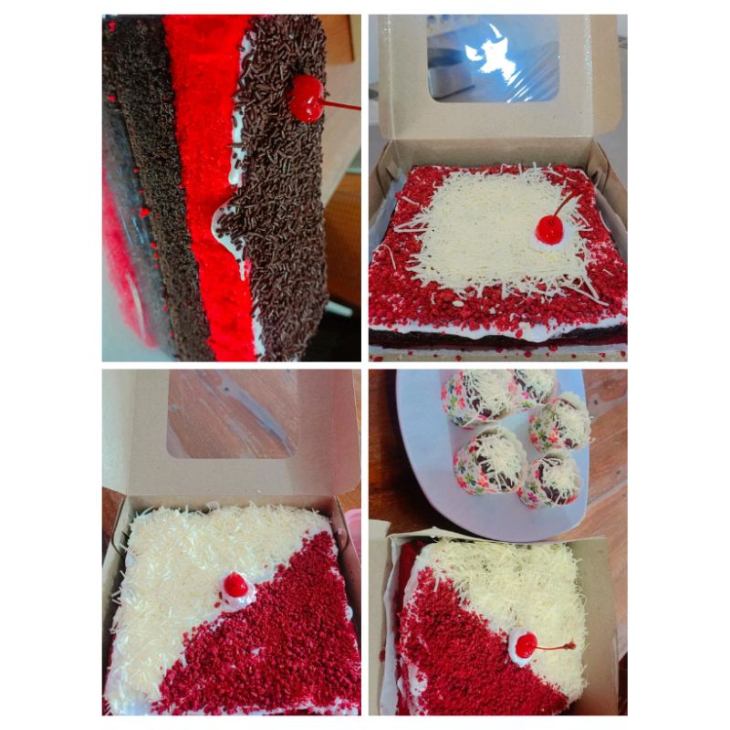 

Brownies Red Velvet Jumbo Free Topping Cek Heppy