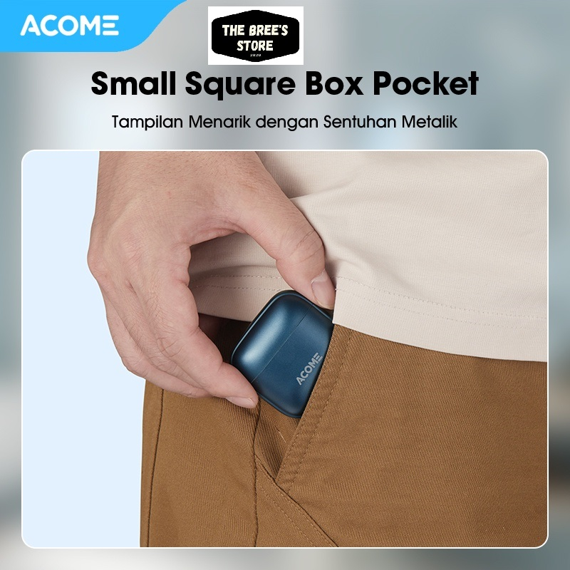 Acome Headset Earphone Bluetooth TWS5.3 ENC Call Noise Reduction 3,5 Gram Ultra Light - Garansi Resmi 1 Tahun Quietpods Q1