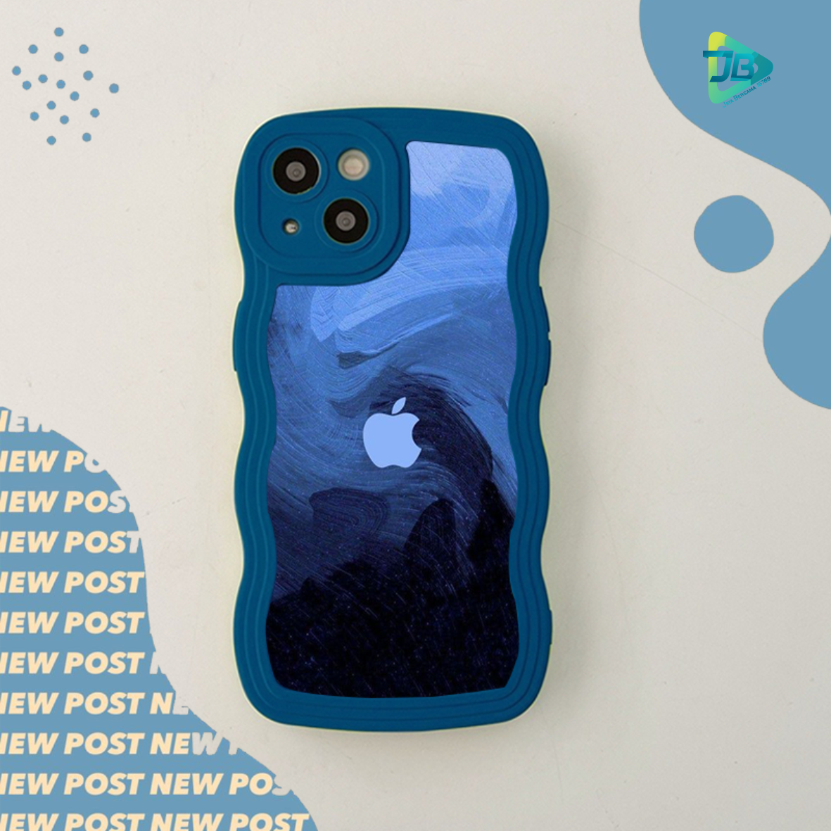 CUSTOM SOFTCASE SILIKON GELOMBANG WAVY CUSTOM MOTIF IPHONE IPHONE 6 6+ 7 8 SE 2020 7+ 8+ X XS XR XS MAX 11 12 13 14 PRO MAX 14 MAX JB8830